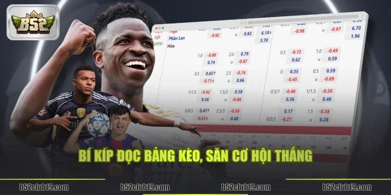 Bí kíp đọc bảng kèo, săn cơ hội thắng