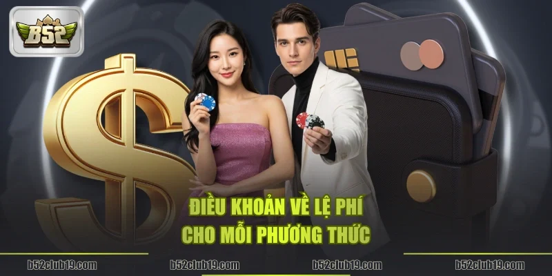 Điều khoản về lệ phí cho mỗi phương thức